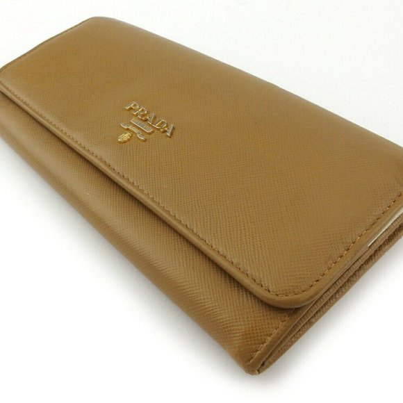 PRADA Long Wallet Logo Safiano Leazer Auth Used L3349 - Picture 2 of 8